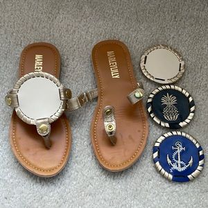 MarleyLilly Sz. 11 Toddler Sandals with Interchangeable Discs